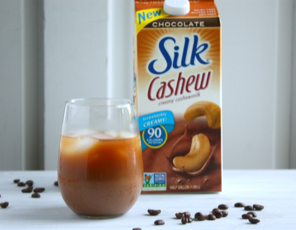 Add cashew milk to your cup of coffee and done!
