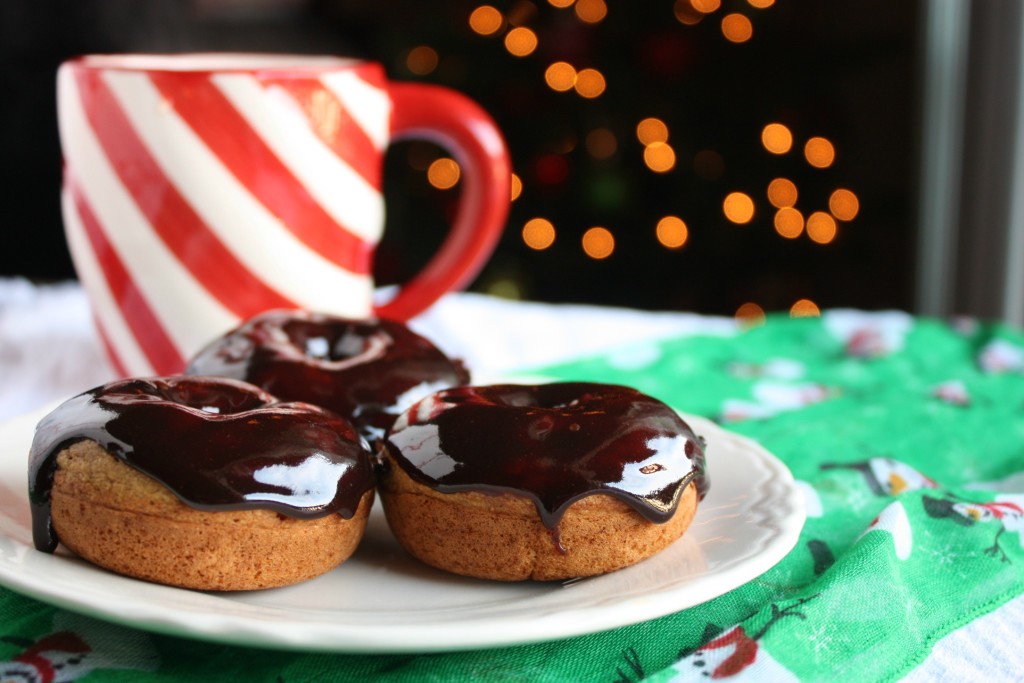 Holiday Spiced Doughnuts with a Cinnamon Chocolate Glaze