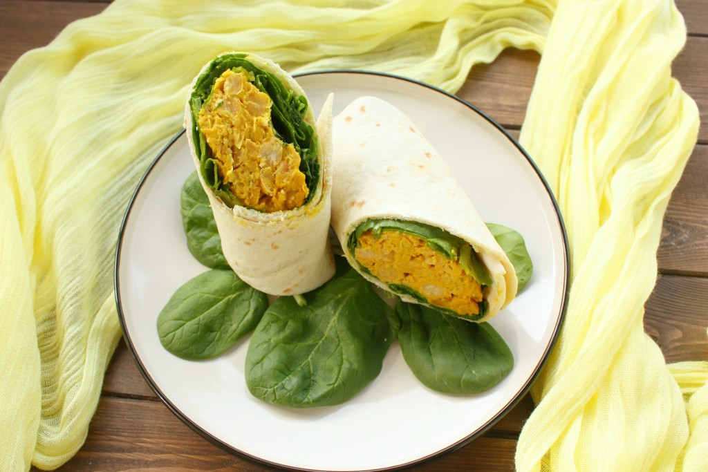 Curried Chickpea Salad Wrap