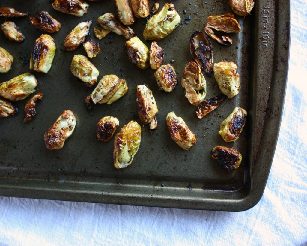 Balsamic Agave Roasted Brussels